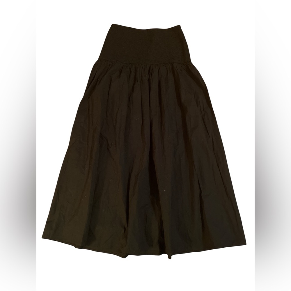 PrettyLittleThing Black Smocked Strapless Dress or Skirt. Size 8.